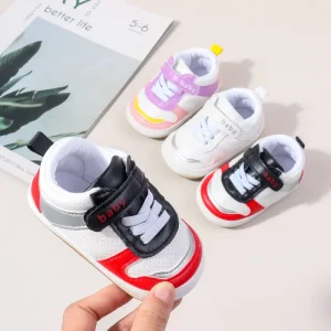 0-1 Year Infant Shoes Stylish Breathable Baby Outwear with Waterproof PU Leather Upper and Non Slip Rubber Sole Walkers
