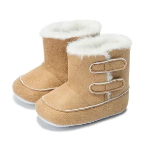 0 18M Little Girls Snow Boots Fashion Kids Toddler Baby Shoes Winter Custom Ankle Children’s Leather Boots