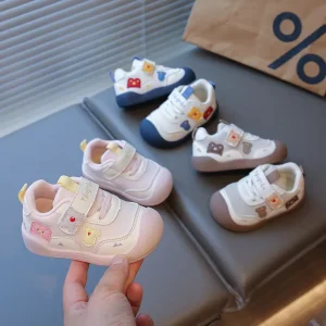 0 3 Year Infant Lightweight First Walkers Non Slip Sole Infant Learning Breathable Toddler Casual Shoes for Boys and Girls