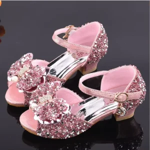 003 Kids Boutique Dress Dancing Princess Shoes Girl Sweet Wedding Party Flat Dress Shoes