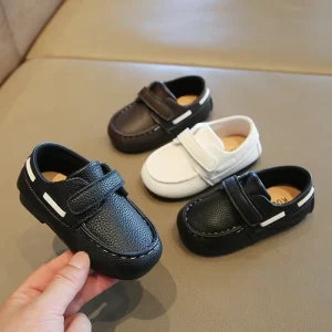 1-3 Year Old Girls and Boys Soft Soled Walking Shoes for Spring and Autumn New Velcro Casual Children’s Bean Shoes