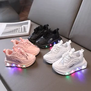 1-6 Years Children’s Fashion Sneakers Kids’ Sport Shoes LED Casual Sport Kids Sneakers for Boys and Girls