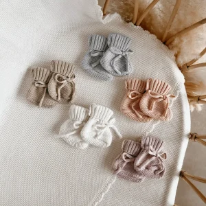 100% Cotton Knitted Baby Socks Soft and Comfortable Solid Newborn Infant Shoes for Boys and Girls OEM ODM Service