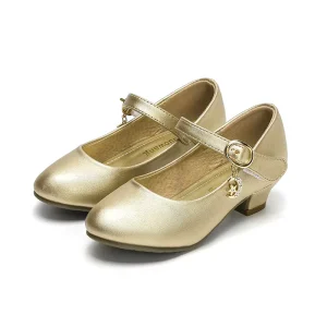 118 2 New Design High Quality Kids Latest Platform Dress Shoes Rubber Kids Girl High Heel Shoes