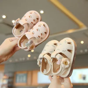 16-20 Baby Girls Summer Sandals for Infants Toddlers Non-Slip Soft Soled First Walkers Breathable Casual Shoes