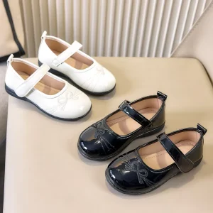 3 12Y Kids Spring Autumn Children PU Leather Embroidered School Performance Princess Girls Dress Shoes