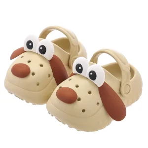 3D Animal Cartoon Dog Shape Baby Outdoor EVA Slippers Massage Beach Garden Shoes for Kids