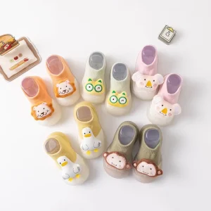 3D Cartoon Animal Baby Shoes Socks Unisex Rubber Soft Bottom Baby Sock Shoes Anti Slip Baby Walking Shoes