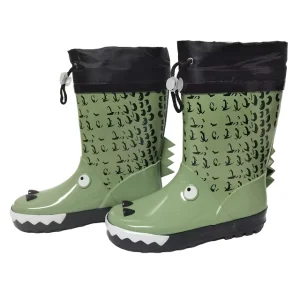 3D Crocodile Waterproof Rubber Rain Boots for Kids
