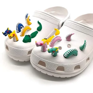 3D Cute Animal Shoe Charms a Set Cute Crocodile Mermaid Shoe Charms Dragon Snake Clogs Shoe Accessories for Kids
