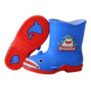 3D Dinosaur Children’s Rain Boots Toddler Kids Adorable Light Wight Waterproof Rain Shoes