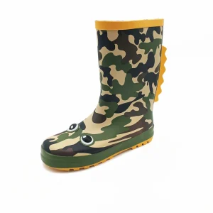 3D Kids Mid High Rubber Printed Rain Boots Waterproof and Disposable for All Seasons Summer Winter Autumn