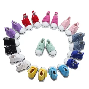 5 cm Mini Canvas Shoes Puppet Doll Pendant Bag Accessories Keychain Keyring Accessories