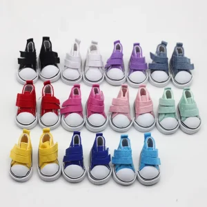 5CM DIY Mini Shoes Canvas Shoes Key Chain Casual Doll Shoes Pendant