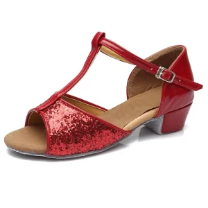 608 Ballroom Dance Shoes Girls Kids Dance Jazz Fashion Girls High Heel Shoes