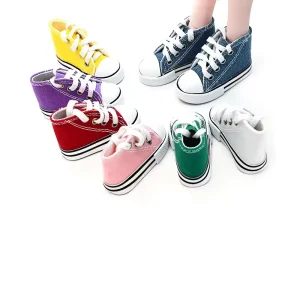 7.8*3.5*4cm Shoes Doll Elf Decorations Doll Canvas Shoes Doll Flat Shoes