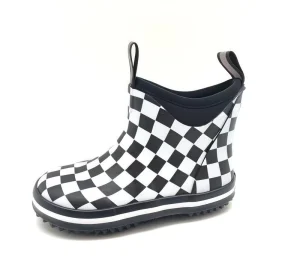 ATM Youth Deck Boots Waterproof Lightweight Ankle Rain Boots for Boys Girls Rubber Boots Non slip Child Rain Shoes