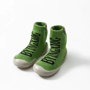 Adjustable Breathable Toddler Soft Boots Durable Green Upper Casual Kids Shoes with Fit Lining for Boys & Girls