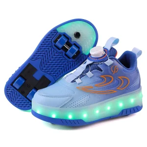 Adjustable Children’s Outdoor Roller Skate Shoes 4 Wheels for Boys and Girls Walking Sports