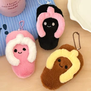 Adorable Slippers Flip Flops Plush Toy Doll Bag Pendant Arcade Game Claw Machine Pendant Gift Cute Decorations Ornaments