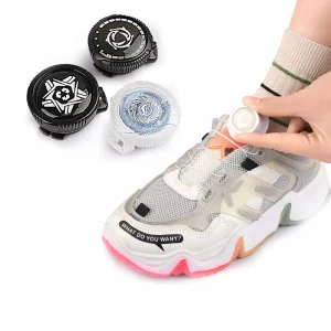 Adult Quick Lock PP Material Sport Shoes with Automatic Buckle Laces for Running