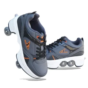 Adult and Children Kick Roller Shoes Kick Out Wheeled Shoes Flashing Children Roller Skate Shoes With Wheels