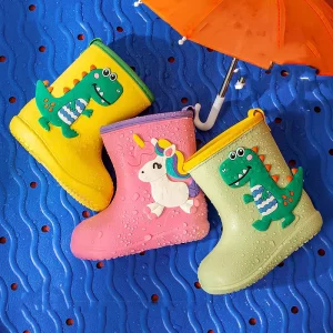 All Season Kids Cartoon Design Waterproof Anti Slip Rain Boots and Shoe Covers for Camping Outdoor Use Boys Girls Babies