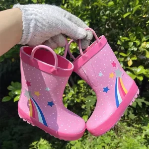 All-Weather Waterproof Custom Designed Rubber Rain Boots for Toddlers OEM Children’s All-Season Gumboots