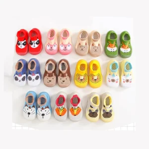 Animal Design Baby Toddler First Walking Sock Shoes Soft Sole Slip on Sneakers Non Skid Floor Slippers for Kid Girl Boy M3309