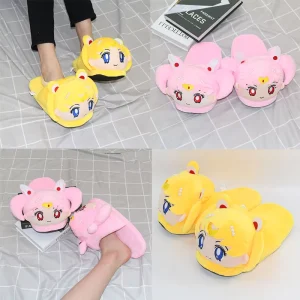 Anime Cartoon Cute Sailor Children Plush Shoes High Quality Fashion Breathable Comfortable Cotton Shoes