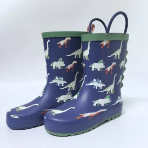 Anti-Slip Animal Gumboots Dinosaur Colorway Handle Rain Boots Lion for Kids