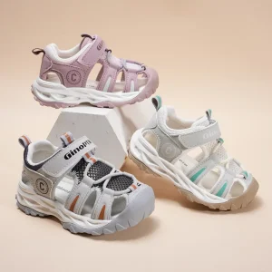 Anti Slip Infant Sandals Summer Walking Closed Toe Sandals for Kids Rubber Outsole Fashion Running Sandals for Children
