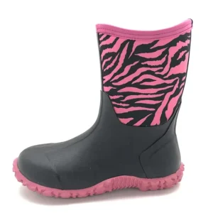 Anti slip Kids Rain Boots Waterproof Neoprene Rubber Boots