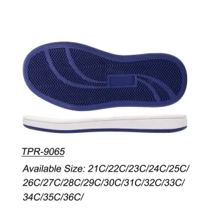 Anti-slip TPR Shoe Outsole Herringbone Dense Wavy Groove Tread Lightweight Flexible Sole for Casual School Kids Shoes