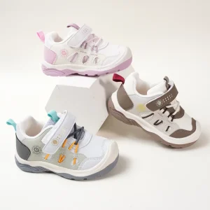 Arch Support Kids Sneaker Running Shoes Hook-loop Closure Children’s Kids Shoes Black Anti-slippery Kids Shoes Bale for Running