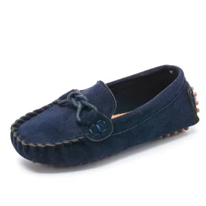 Autumn Beanie Shoes for Boys and Girls Casual Fashionable Design Performance Dress Shoes Slip on Chamois Kids Loafers
