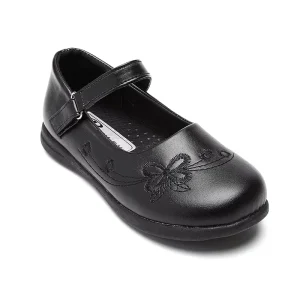 Autumn Children Leather Flower Shoes for Dance Wedding Party Princess Girls Ballerina Student PU