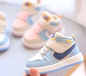 Autumn Children Sports Soft Soled Breathable Lightweight Baby Boys Girls Casual Basketball Running Shoes