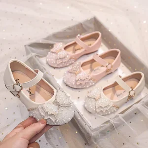 Autumn Fashion Little Girl Shoes Flat Heels Kids Princess Shoes