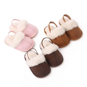 Autumn Fashion Newborn Shoes Kids Boy Wear-Resistant Soft Shoes Baby Girls Thickened Keep Warm Shoes
