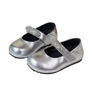 Autumn Girls Kid Toddler Princess Flats Single Shoes with Rhinestone Low Cut Small Leather Fashionable and Versatile