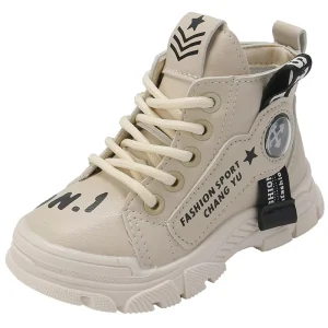 Autumn Kids Fashion Boots for Girls Boys Soft Bottom Non-slip Waterproof Shoes Kids Casual Walking Outdoor Short Boots
