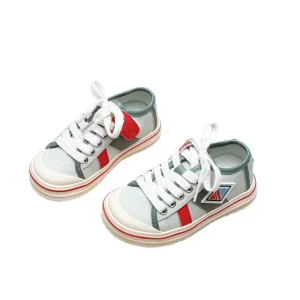 Autumn Kids Sports Shoes for Boys Girls Flat Soled Canvas Toddler Fashionable Versatile Leisure Shoes Non Slip Lace Up