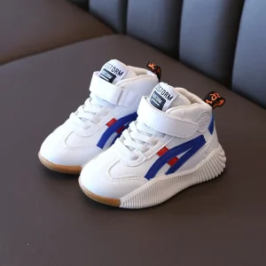 Autumn New Children Indoor Soft-soled Anti-slip Baby Casual Shoes Breathable Leather Children’s Sports Sneakers