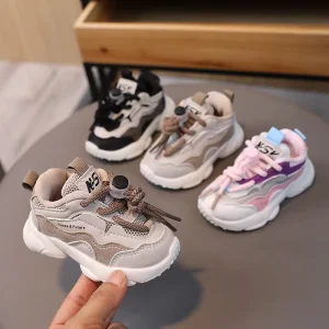 Autumn New Children’s Sports Shoes Soft Sole Breathable Lightweight Boys’ Baby Shoes