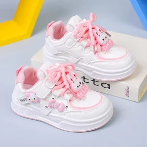 Autumn New Children’s Sports Shoes Thick Bottom Light Hook Loop Breathable Anti Slip EVA Outsole Children Joker Shoes
