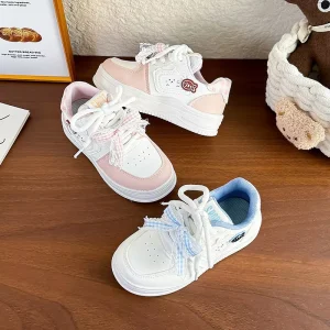 Autumn New Leather All-match Casual Shoes Bow Princess Style Cute Campus Explosions