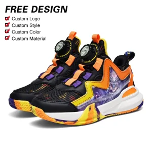 Autumn New Rubber Patch Children’s Actual Luminous Bubble Basketball Shoes High Quality Children’s Shoes