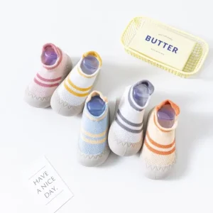 Autumn Spring Non-Slip Baby Walking Shoes Soft Rubber Sole Indoor Outdoor Early Education Antidrop Hand Woven Kids Waterproof