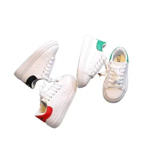 Autumn Spring Sports Sneakers for Boys Bright Lights Children’s PU Leather Shoes for Kids
